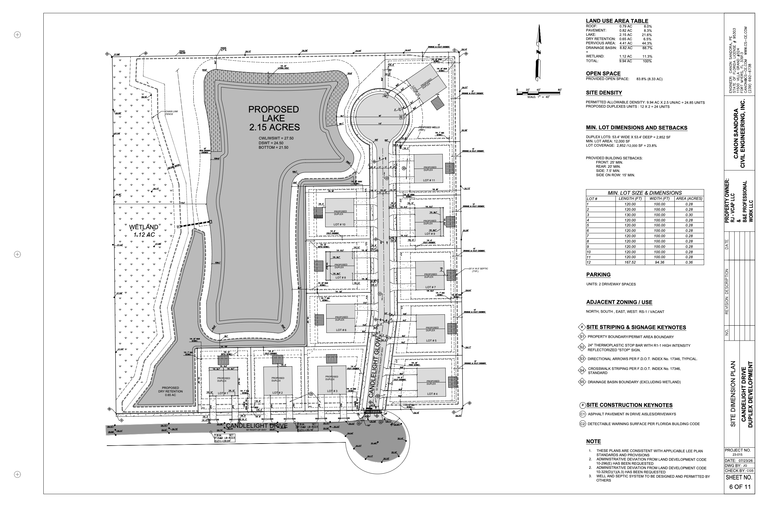 Candlelight Drive Duplex Development
(Lehigh Acres)